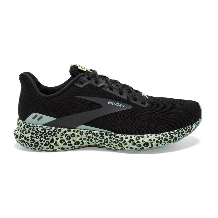 Brooks Launch 8 Light-Cushion Road Running Shoes - Women's - Black/Ebony/grey Charcoal/Ocean Mint (8